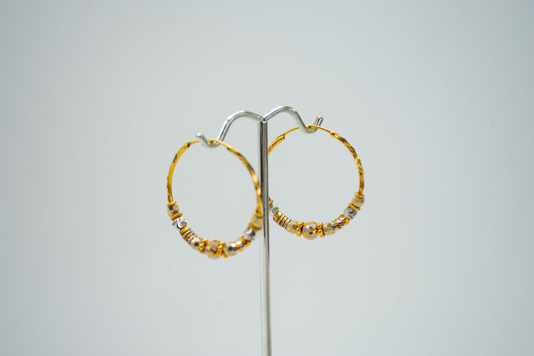 Dainty gold bali earrings