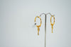 Designer gold bali earrings