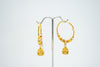 Dual-toned gold bali earrings