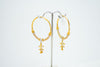 Gold embellished bali earrings