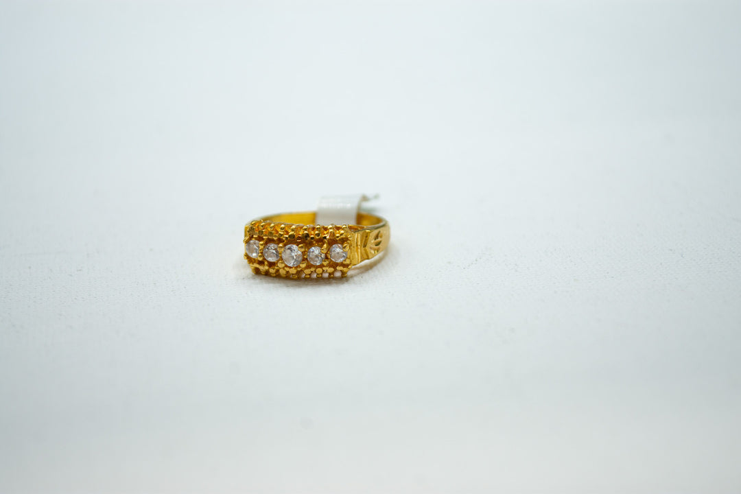 Intricate-encrusted gold ring