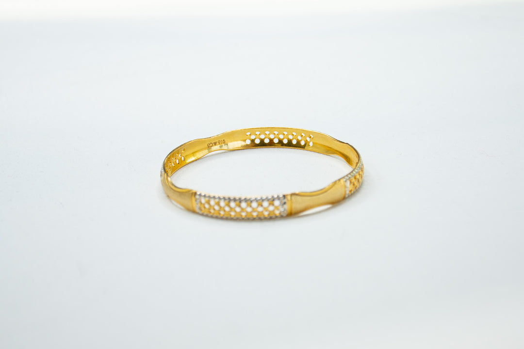 Designer gold kada bracelet