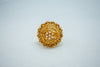Polki cluster antique gold ring