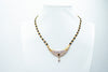 Diamond-studded black bead mangalsutra