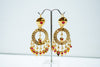 Stunning gold and pink jhumka earrings