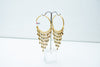 Gold-taselled chandbali earrings