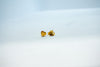 Designer heart gold stud earrings