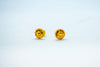 Designer sun gold stud earrings