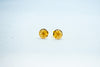 Floral designer gold earrings