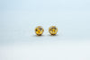 Two-toned gold studs earrings