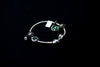 Sapphire stone silver anklets