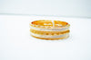 Designer two-toned traditional gold bangles