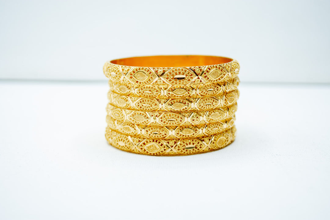 Traditional gold bangles set of four