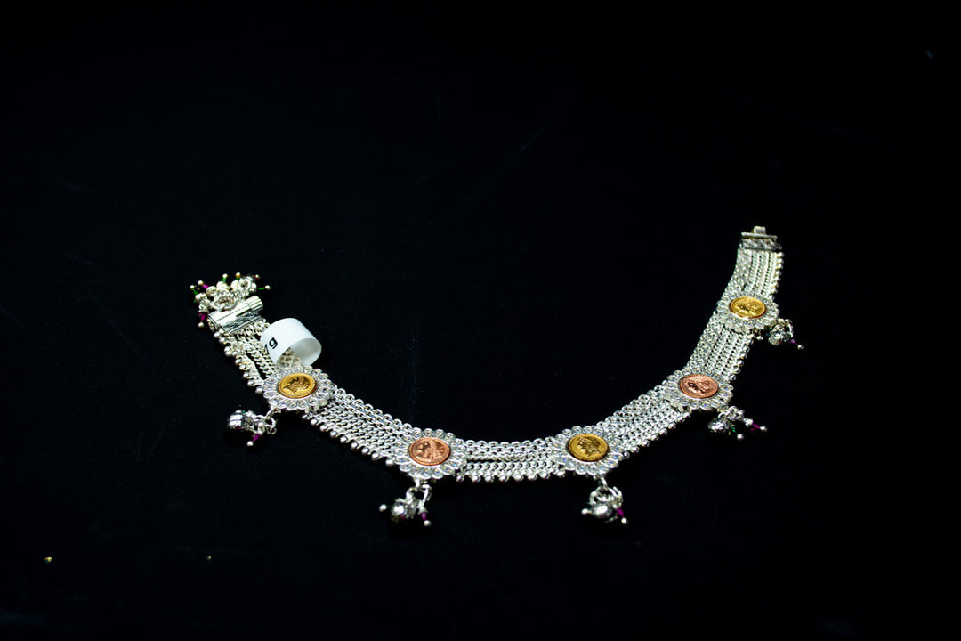 Ethnic silver anklets