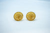 Lattice designer gold earrings