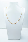 Thin long white gold chain