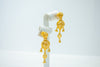 Gold embossed hanging earrings