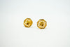 Ornate gold lattice earrings