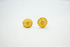 Sunburst gold stud earrings