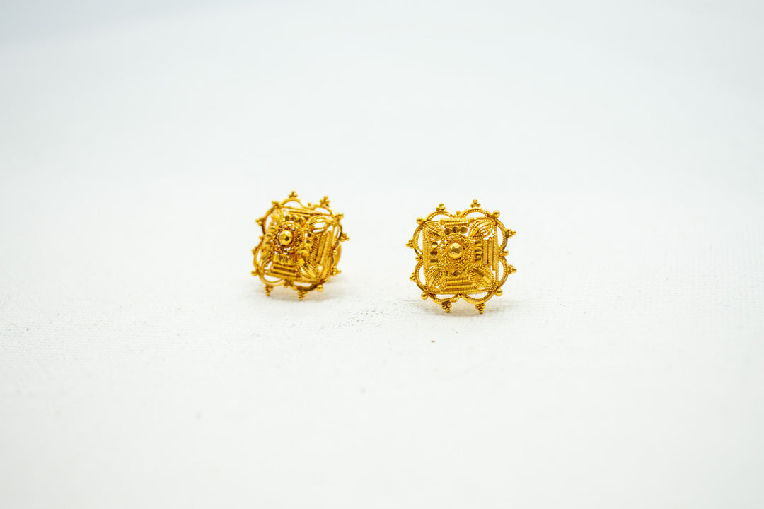 Treasure ethnic gold earrings