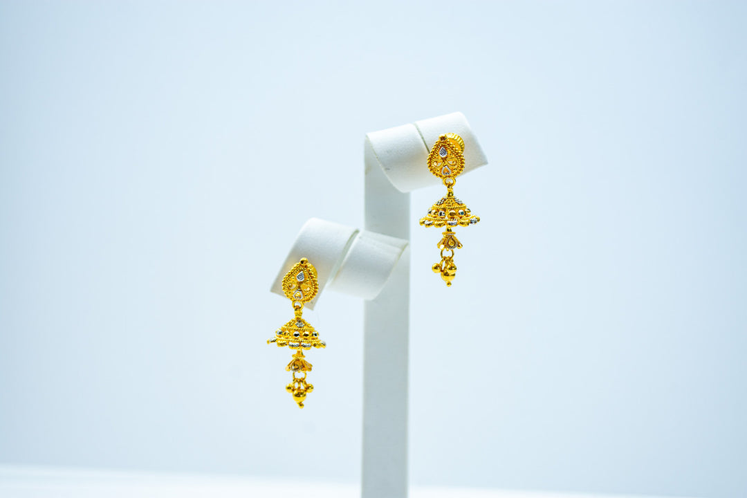 Hanging jhumka earrings-