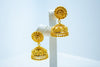 Divine gold hanging earrings