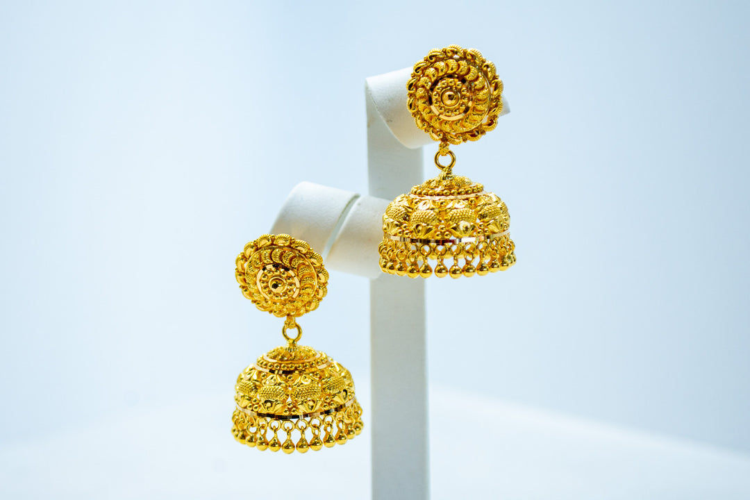 Divine gold hanging earrings