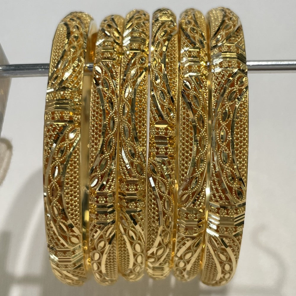 Intricately crafted gold bangles
