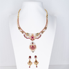 Mutlicolour stonework bridal necklace set